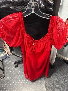 Rewind lace rosette dress M // 041131